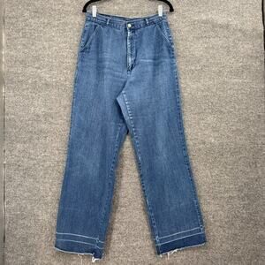 Vintage Seattle Blues Trouser Jeans Womens 30 High Rise Wide Leg 70s 80s Taiwan